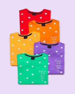 بلوز نخ و پنبه اسپرت طرح قلب