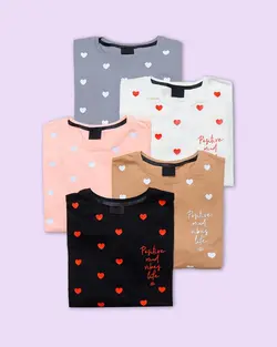 بلوز نخ و پنبه اسپرت طرح قلب