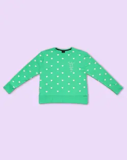 بلوز نخ و پنبه اسپرت طرح قلب