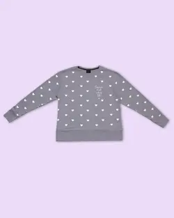 بلوز نخ و پنبه اسپرت طرح قلب