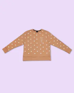 بلوز نخ و پنبه اسپرت طرح قلب