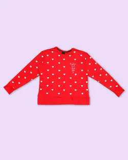 بلوز نخ و پنبه اسپرت طرح قلب