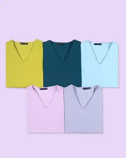 شومیز زنانه یقه هفت آستین تور