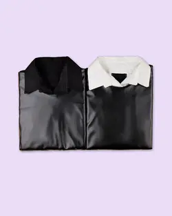 پافر زنانه چرم شومیزی