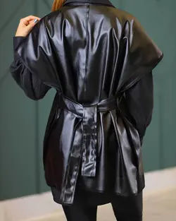 پافر زنانه چرم شومیزی