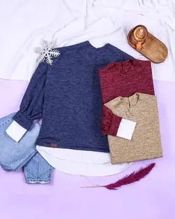 بلوز زنانه آنغوره یقه گرد