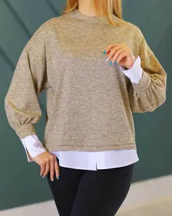 بلوز زنانه آنغوره یقه گرد