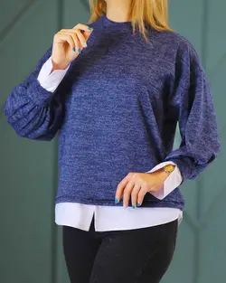 بلوز زنانه آنغوره یقه گرد