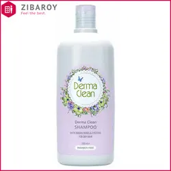 شامپو درماکلين مناسب موهای خشک حاوی عصاره گياهان هندی و سيستئين حجم 500 ميل
