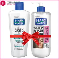 پک دو عددی ماسک مو هیر واتر کامان حاوی کراتین و واتر بمب موی کامان حاوی زینک، بیوتین و بپانتین حجم 400 میل