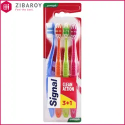 مسواک سیگنال مدل Clean Action بسته 4 عددی
