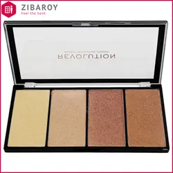 پالت هایلایتر 4 رنگ برنزه رولوشن سریReloaded Lustre Lights مدل HeatWave