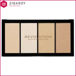 پالت هایلایتر 4 رنگ رولوشن سری Reloaded Lustre Lights مدل Warm