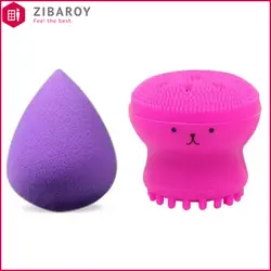 ست 2 عددی فیس براش و پد آرایش تخم مرغی