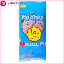 پوشک بچه مای بیبی سری مهربان با پوست سایز 5 بسته 10 عددی