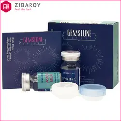 لنز چشم رنگی و طبی بدون دور جم استون رنگ عسلی خاکی با ته مایه قهوه ای