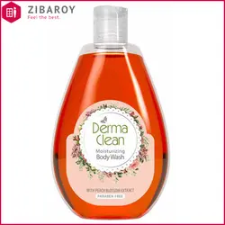 شامپو بدن درماکلين حاوی مواد مرطوب کننده با عصاره شکوفه هلو حجم 300 میل