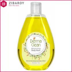 شامپو بدن درماکلين حاوی مواد مرطوب کننده با عصاره شکوفه بهار نارنج حجم 300 میل