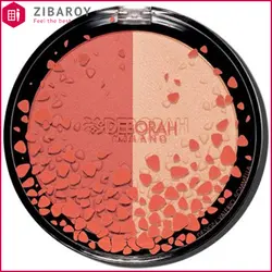 پالت رژ گونه و هایلایتر پودری دبورا شماره 02