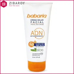 کرم ضد آفتاب ضد پیری Spf50 باباریا مدل ADN حاوی آلوئه ورا حجم 75 میل