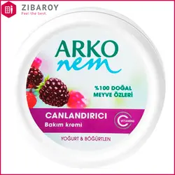 کرم مرطوب کننده دست و صورت آرکو نم حاوی عصاره تمشک و ماست حجم 150 میل