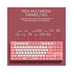 کیبورد سیم دار فانتزی جرتک Jertech مدل DK-600 PUNK