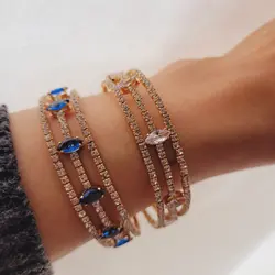 دستبند جواهری پیچی سه لاین