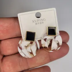 گوشواره آبنباتی با میخ نقره