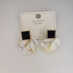 گوشواره آبنباتی با میخ نقره