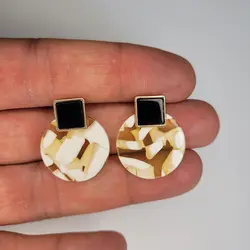 گوشواره آبنباتی با میخ نقره