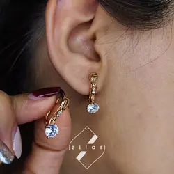 گوشواره کلیپسی نگین دار گلد