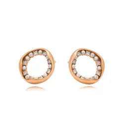 گوشواره میخی نگین و مروارید گلد