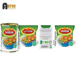 کنسرو مخلوط سبزیجات شاداب خراسان 370 گرم_12 عددی