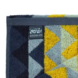 حوله دستی برق لامع مدل شاپرک (زرد و طوسی)