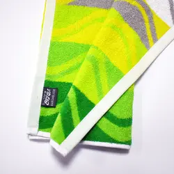 حوله حمامی برق لامع مدل موج (سبز)