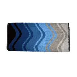 حوله حمامی برق لامع مدل موج (آبی)