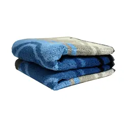 حوله حمامی برق لامع مدل موج (آبی)