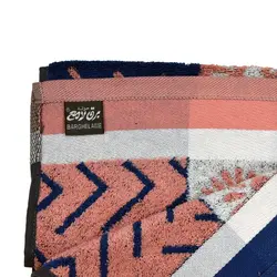 حوله حمامی برق لامع مدل گل یخ (گلبهی)