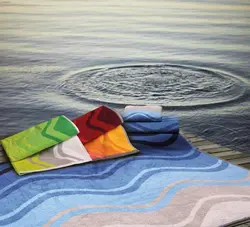 حوله رودوشی برق لامع مدل موج (سبز)