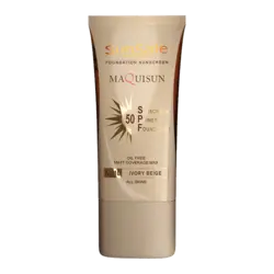 ضدآفتاب کرم پودری و پرایمری SPF50 بژ طبیعی N20 - سان سیفMAQUISUN