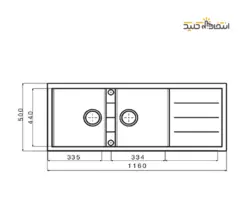 سینک توکار اکسپریال مدل XPSD 116 GW6 سفید