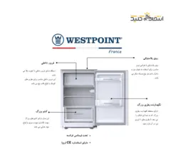 یخچال 5 فوت وست پوینت مدل SCB-1545-BW