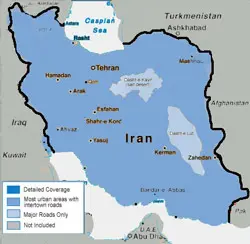 نقشه ایران گارمین