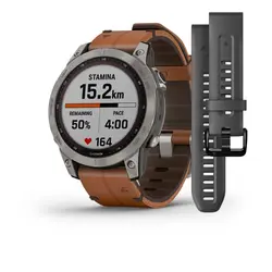 ساعت گارمین fenix 7 Sapphire Solar Leather