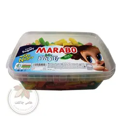 پاستیل لقمه ای شکری میوه ای 800 گرمی مارابو