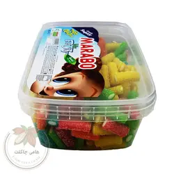 پاستیل لقمه ای شکری میوه ای 800 گرمی مارابو