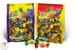 ژله بدون شکر دوسرپیچ 800گرمی آدرین با طعم میوه