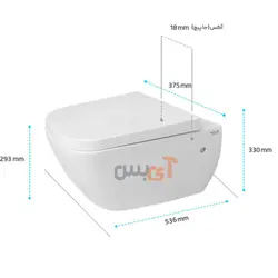 توالت فرنگی وال هنگ مروارید مدل کاپریس