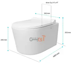 توالت فرنگی وال هنگ مروارید مدل دسپینا