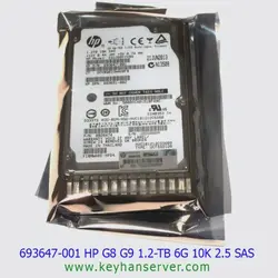 هارد HP G8 G9 1.2TB 6G 10K 2.5 SAS پارت نامبر 697574-B21